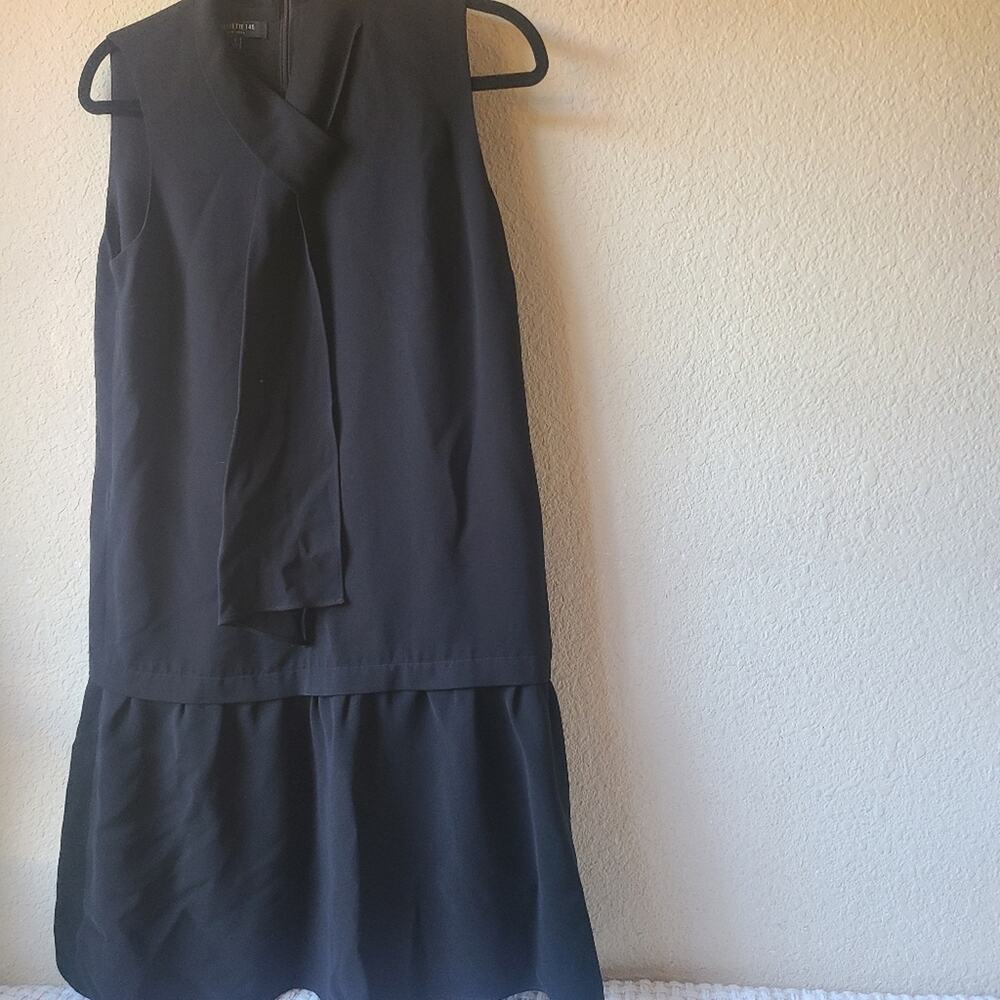 LAFAYETTE 148 NEW YORK FINESSE CREPE ABBIE TIE NECK DRESS SIZE S - Picture 2 of 10